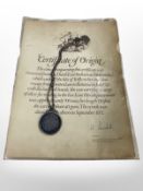 A coin recovered from the Dutch East Indiaman, Hollandia, sunk 1743,