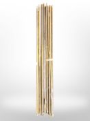 A bundle of Victorian brass stair rods