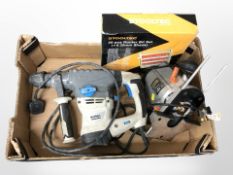 A MacAllister drill, Tooltec electric router,