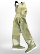 A pair of Devilfish fishing overalls, size 44-45, retaining retail tag.