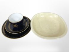 Nils Thorsson for Aluminia, Marselis fish dish, diameter 19cm,