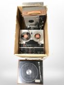 A Garrard 63SP turntable, together with a Tandberg reel-to-reel,