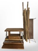 A set of 1970s Scandinavian teak adjustable wall shelves,