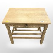 A Danish blond oak occasional table,
