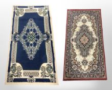 Two machine made Persian design rugs,