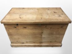 A Victorian pine blanket chest,