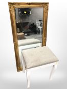A reproduction gilt framed mirror,