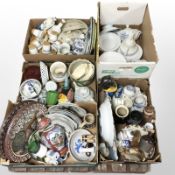 A large quantity of 20th-century continental ceramics, oriental export porcelain, dinner wares,