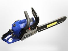 An Einhell petrol chainsaw.