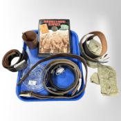 A group of reproduction German Third Reich belts with buckles,