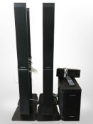 A Panasonic subwoofer SB-HW860, Panasonic speaker system SB-HC560,