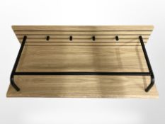 A contemporary wall shelf, width 80cm.