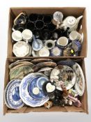 Assorted ceramics including Ringtons Chintz china, Bradex collector's plates, Wade figures,