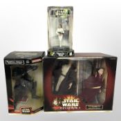 A Kenner Star Wars Epic Force figurine, and two further Episode I figurines, all boxed.