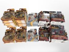30 Hasbro Star Wars Resistance, Iron Man 2 and Indiana Jones figurines, boxed.