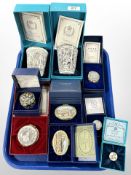 A collection of Halcyon Days enamelled trinket boxes,
