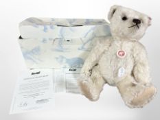 A Steiff limited edition Leopold teddy bear, No. 2 of 1500, boxed with certificate.