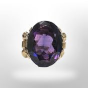 A 9ct gold amethyst ring, size N. CONDITION REPORT: 9.7g.