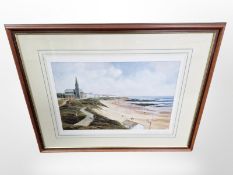 After Ivan Lindsay: Tynemouth Longsands, colour print,