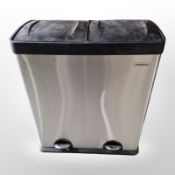 A double pedal bin,