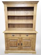 An Oak Furniture Land contemporary oak dresser,