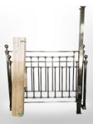 A contemporary brass effect 4'6 bed frame