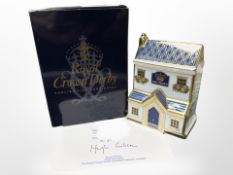 A Royal Crown Derby miniature porcelain public house, 'The Crown Inn', limited edition No.