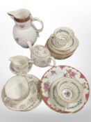 Assorted tea and dinner porcelain including Minton Spray Bouquet,