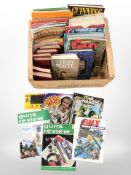 A quantity of books and magazines including Enid Blyton's The Famous Five,