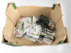 A quantity of rechargeable batteries with charger (1 box)