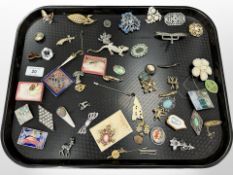 A group of costume jewellery, insect brooches,