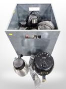 A galvanized planter, width 45 cm,