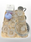 A boxed Caithness glass vase and further lead crystal items : bowls,