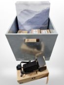 A galvanized planter, width 45 cm,