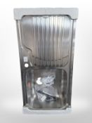 A Franke stainless steel sink insert,