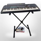 A Yamaha PSR-150 keyboard with lead,