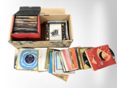 A collection of vinyl 45 singles including Lindisfarne etc (1 box)