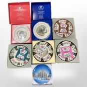 A group of boxed collector's plates including Masons Ironstone Christmas plate,
