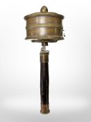 A 19th century Tibetan prayer wheel,
