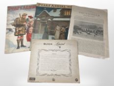 Two Pears Annuals, 1914 and 1917, together with a Buick pamphlet,
