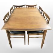 A 20th century G Plan teak rectangular extending dining table,