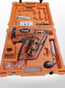 A Paslode Impulse IM350 plus nail gun in case,