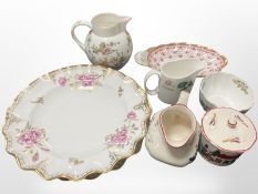 A Royal Crown Derby Royal Pinxton Roses scalloped edge porcelain plate,