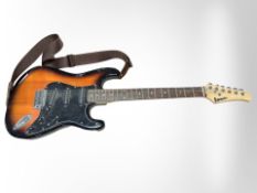 A Starmaker electric guitar.