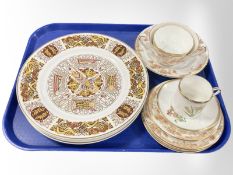 Four Spode collector's plates including The Durham plate, St Chad,