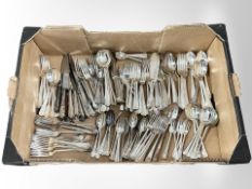 A large collection of EPNS table cutlery in various patterns (1 box)