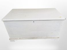 A Victorian painted pine blanket chest,