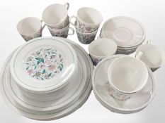Approximately forty five pieces of Queen Anne Kismet tea and dinner china