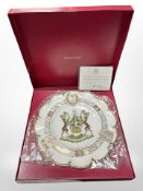 A Caverswall limited edition Derby City plate designed by John Ball,
