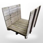 A 19th century cast iron and teak outdoor goods trolley,